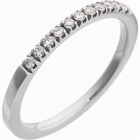 14K White Gold Lab Grown Diamonds Straight Band