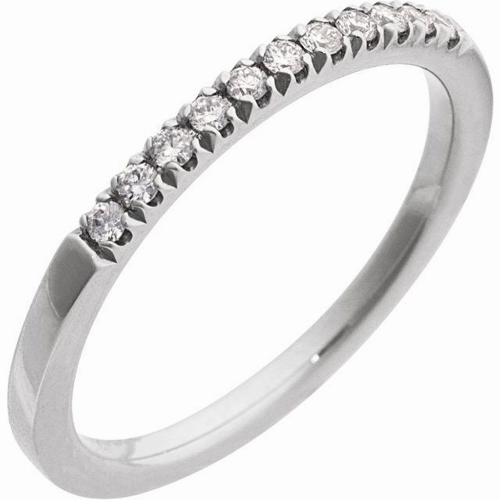 14K White Gold Lab Grown Diamonds Straight Band
