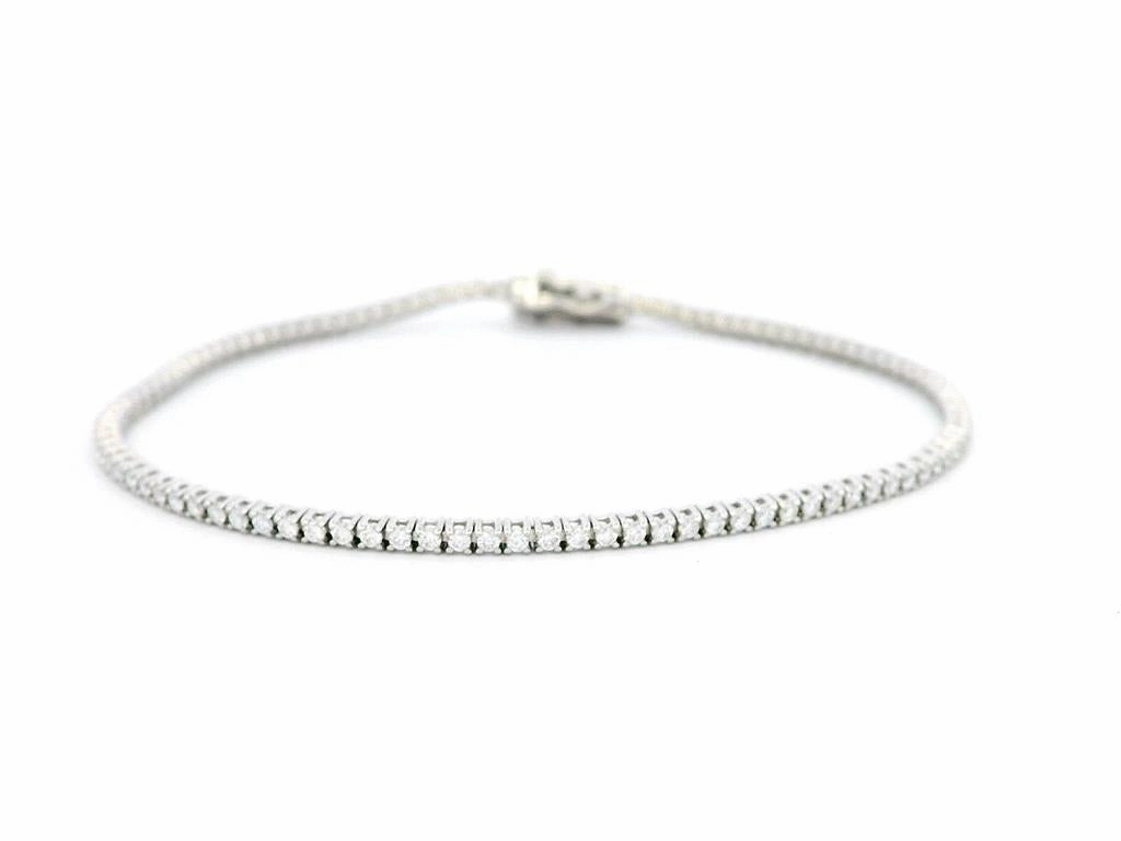 14K White Gold Lab Grown Diamonds Tennis Bracelet
