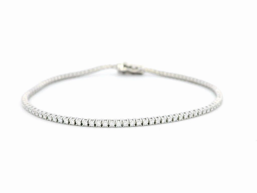 14K White Gold Lab Grown Diamonds Tennis Bracelet