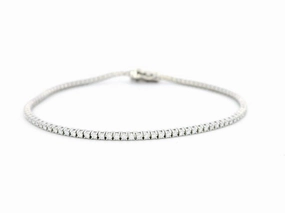 14K White Gold Lab Grown Diamonds Tennis Bracelet