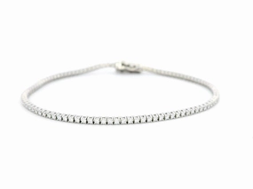 14K White Gold Lab Grown Diamonds Tennis Bracelet