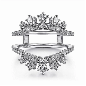 14K White Gold Starlight Diamond Enhancer Ring