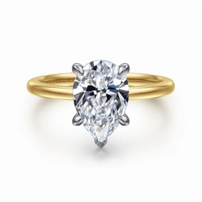 14K Yellow And White Gold 'Evelina' Solitaire Ring