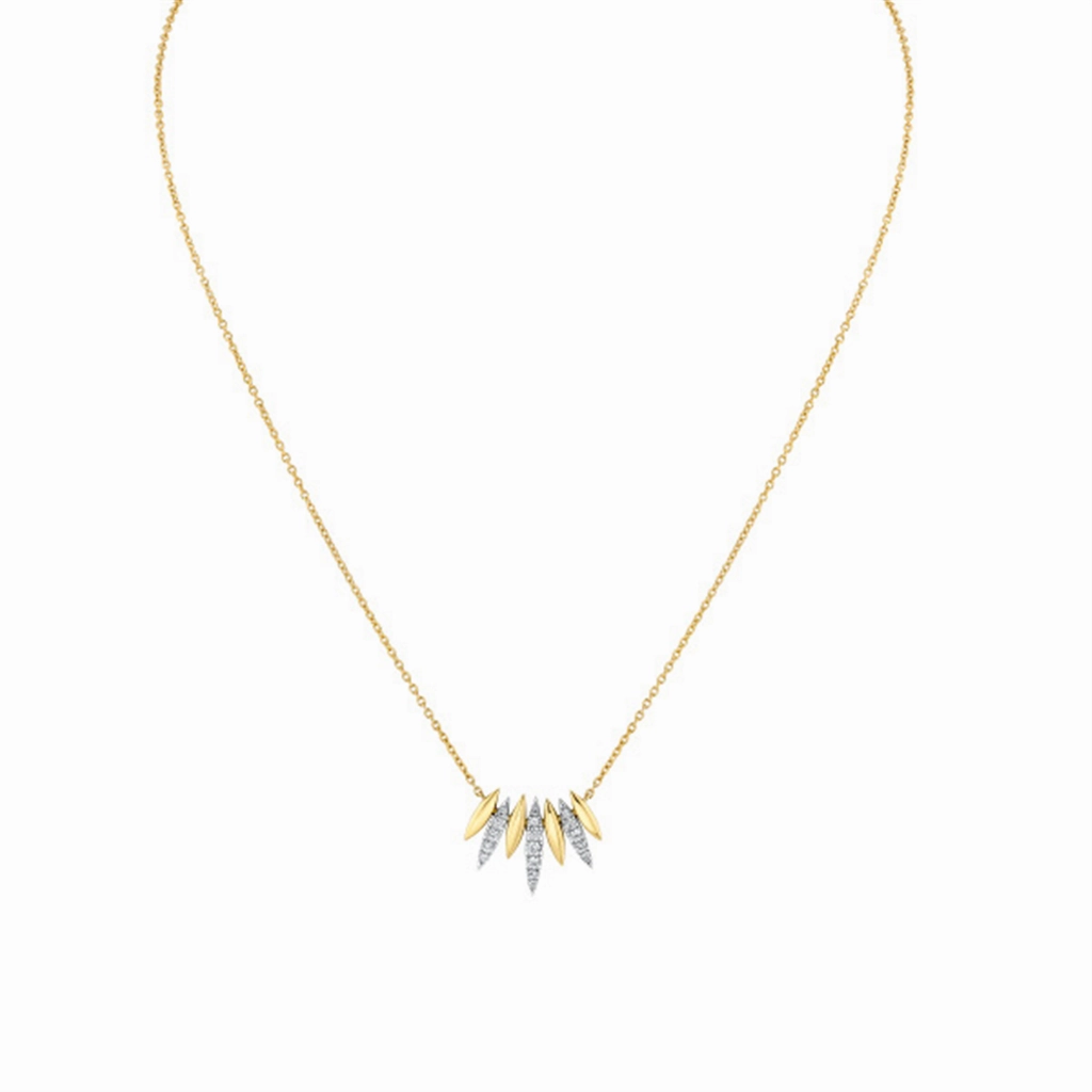 14K Yellow And White Gold 'Tulira' Floral Necklace