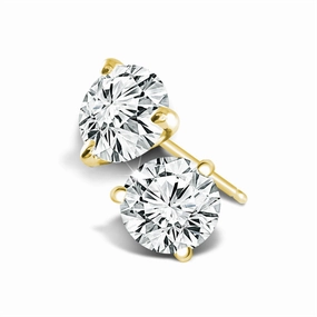 14K Yellow Gold 0.10 CTW Diamond Stud Earrings