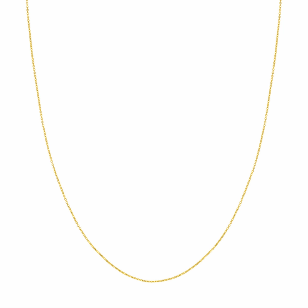 14K Yellow Gold 16 Inches Cable Chain