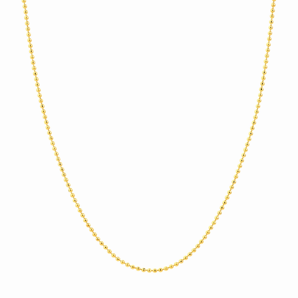 14K Yellow Gold 18 Inches Bead Chain