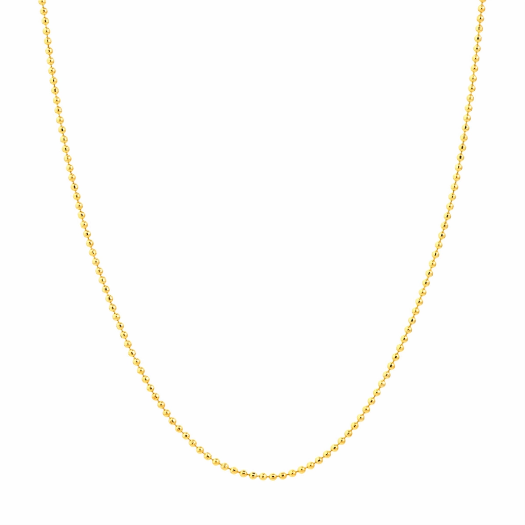 14K Yellow Gold 18 Inches Bead Chain