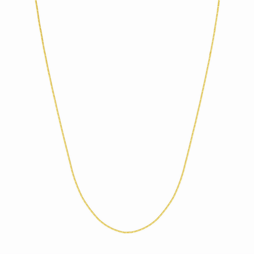 14K Yellow Gold 18 Inches Box Chain