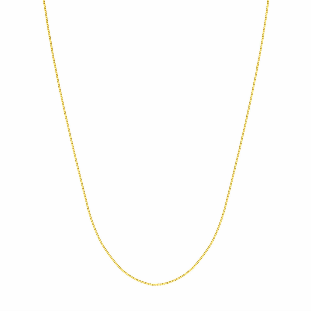 14K Yellow Gold 18 Inches Box Chain