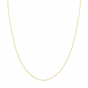 14K Yellow Gold 18 Inches Cable Chain