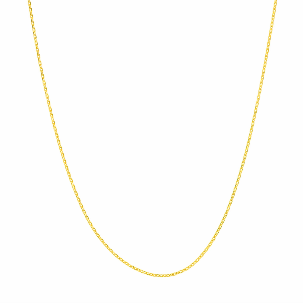 14K Yellow Gold 18 Inches Cable Chain