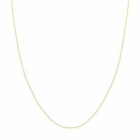 14K Yellow Gold 18 Inches Diamond Cut Cable Chain