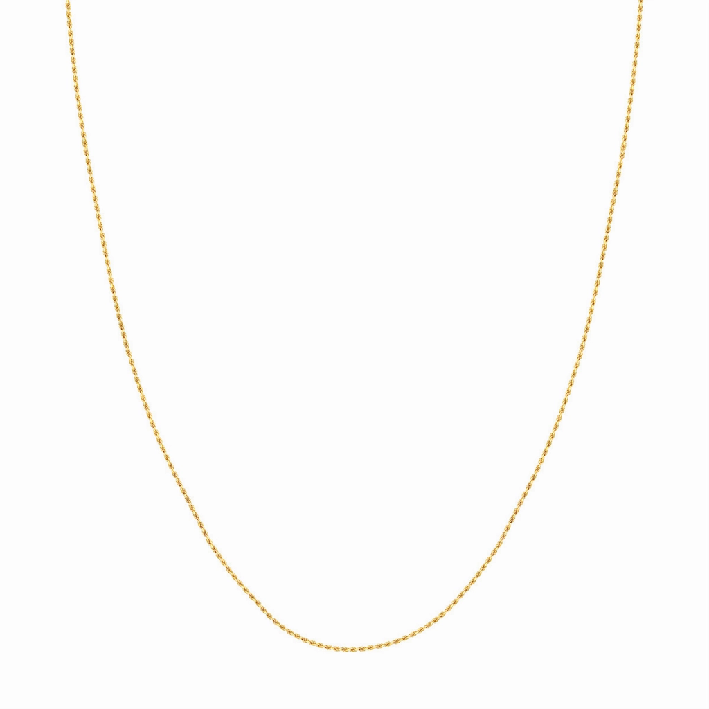 14K Yellow Gold 18 Inches Rope Chain