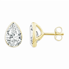 14K Yellow Gold 1.50 CTW Pear Lab Grown Diamonds Stud Earrings