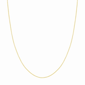 14K Yellow Gold 20 Inches Diamond Cut Cable Chain