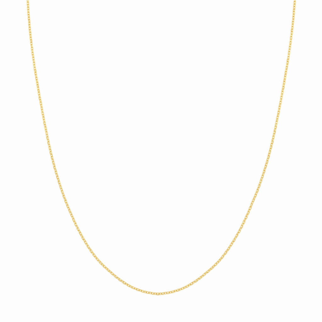 14K Yellow Gold 20 Inches Diamond Cut Cable Chain