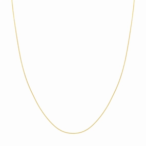 14K Yellow Gold 20 Inches Diamond Cut Cable Chain