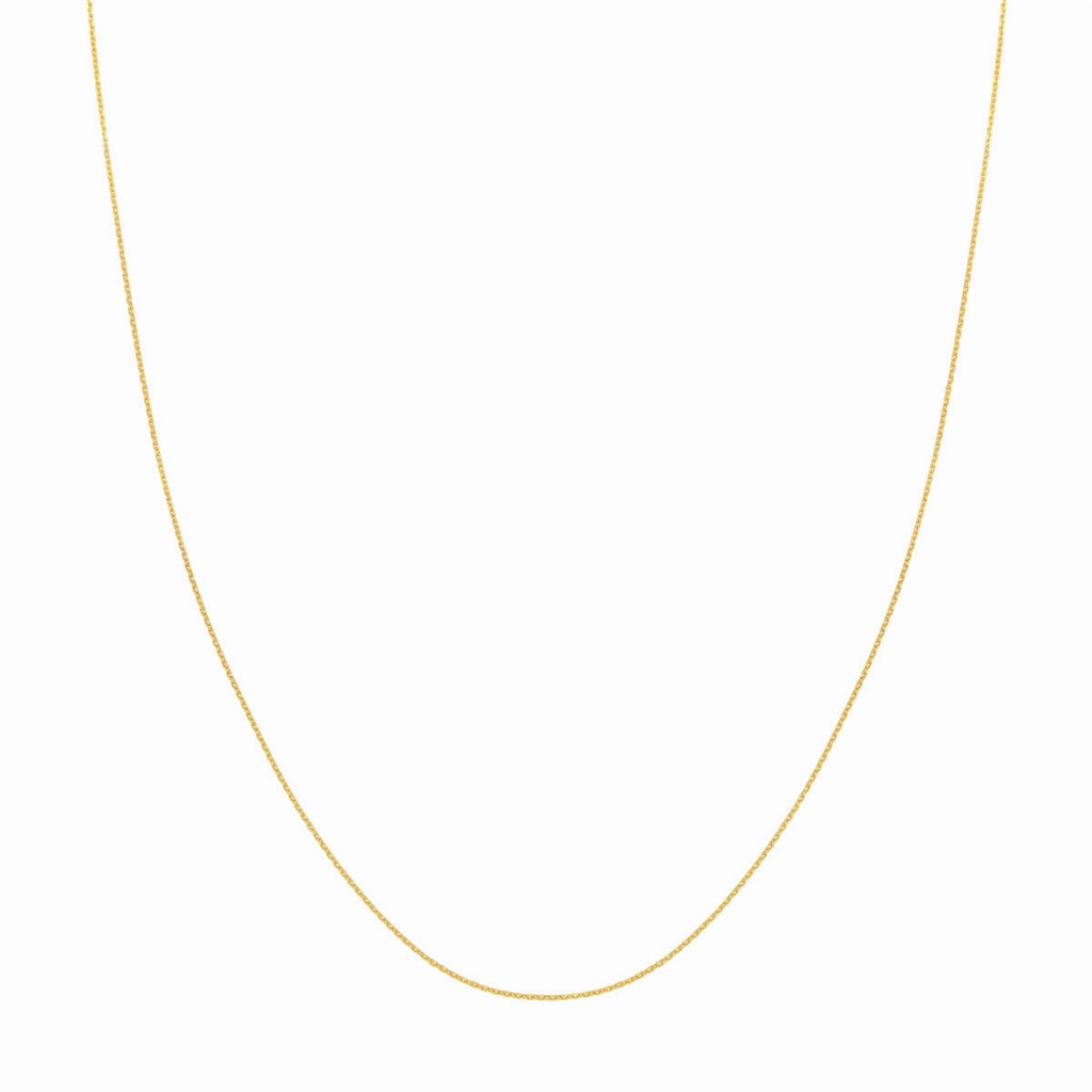 14K Yellow Gold 20 Inches Diamond Cut Cable Chain
