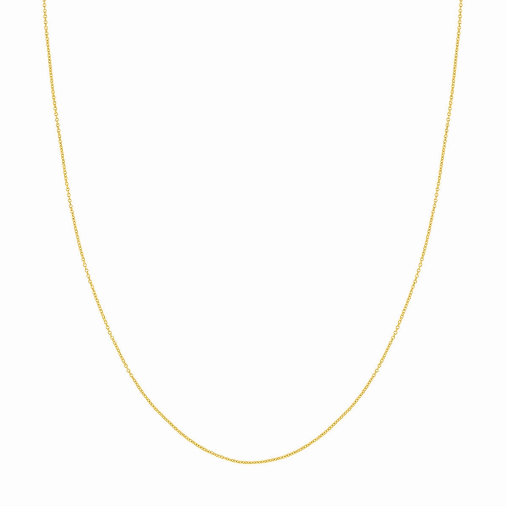 14K Yellow Gold 20 Inches Diamond Cut Cable Chain