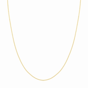 14K Yellow Gold 20 Inches Diamond Cut Cable Chain