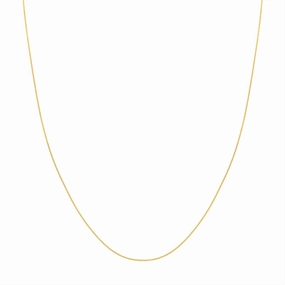 14K Yellow Gold 20 Inches Diamond Cut Cable Chain