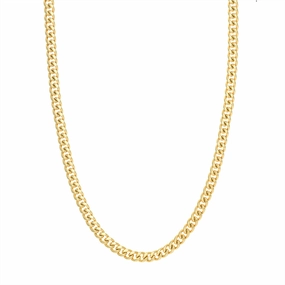 14K Yellow Gold 22 Inches T-Miami Cuban Chain