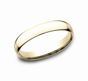 14K Yellow Gold 3mm Super Light Comfort Fit Wedding Band