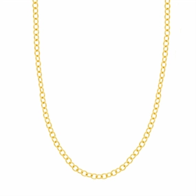14K Yellow Gold 5.25mm Semi-Solid Rounded Link Chain