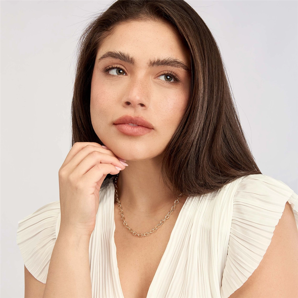 14K Yellow Gold 5.25mm Semi-Solid Rounded Link Chain