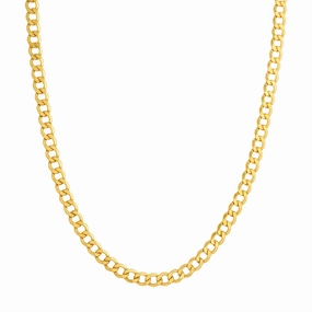 14K Yellow Gold 5.5mm Solid Miami Curb Chain