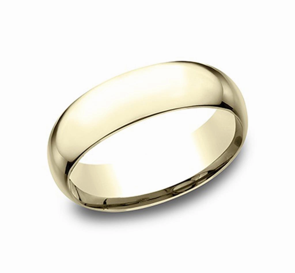 14K Yellow Gold 7mm Super Light Comfort Fit Wedding Band
