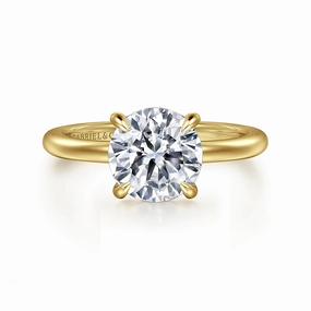 14K Yellow Gold 'Ali' Round Diamond Engagement Ring