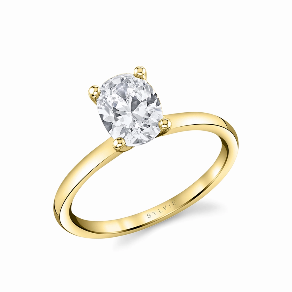 14K Yellow Gold 'Amelia' Solitaire Engagement Ring