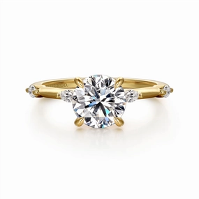 14K Yellow Gold 'Marline' Classic Round Diamond Engagement Ring