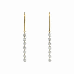 14K Yellow Gold 'Naked Diamonds' Dangle Natural Diamonds Earrings