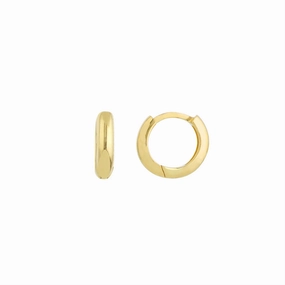 14K Yellow Gold Baby Huggie Earrings