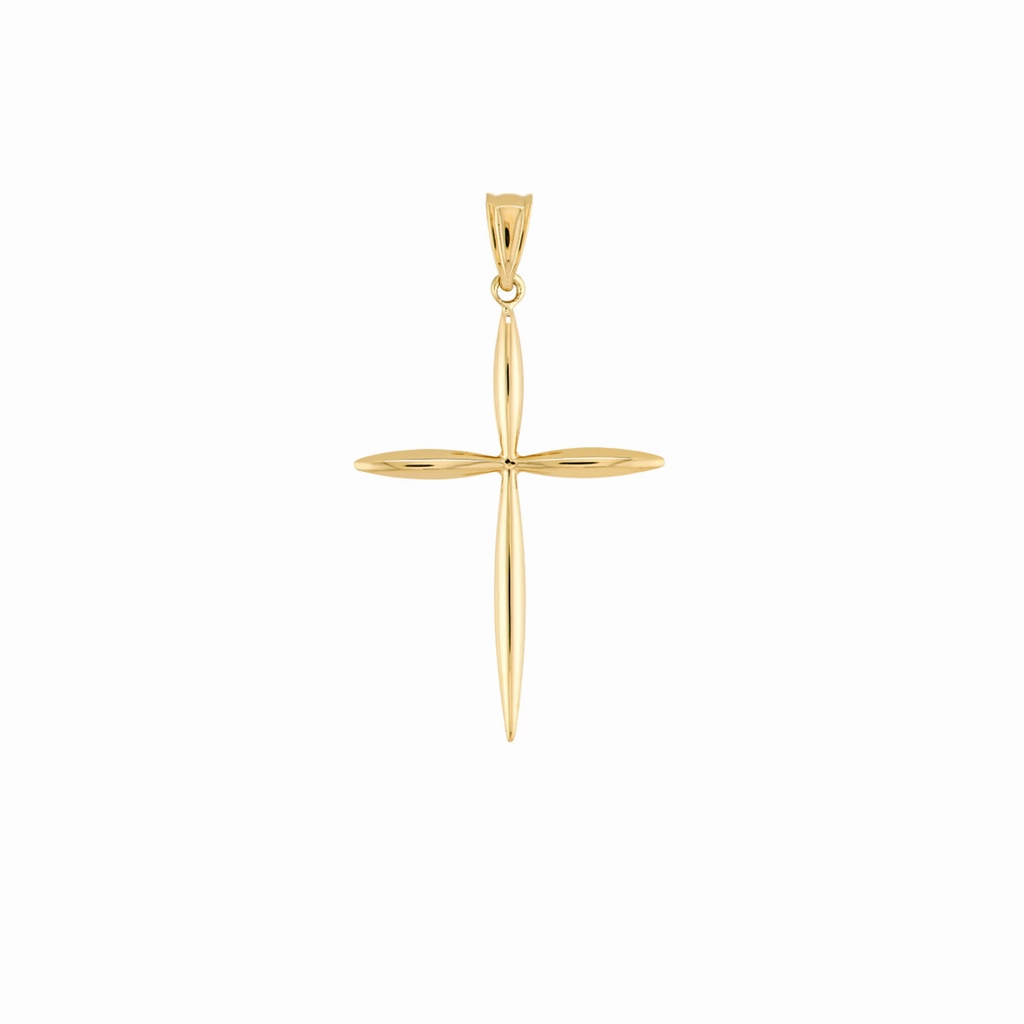 14K Yellow Gold Cross Pendant