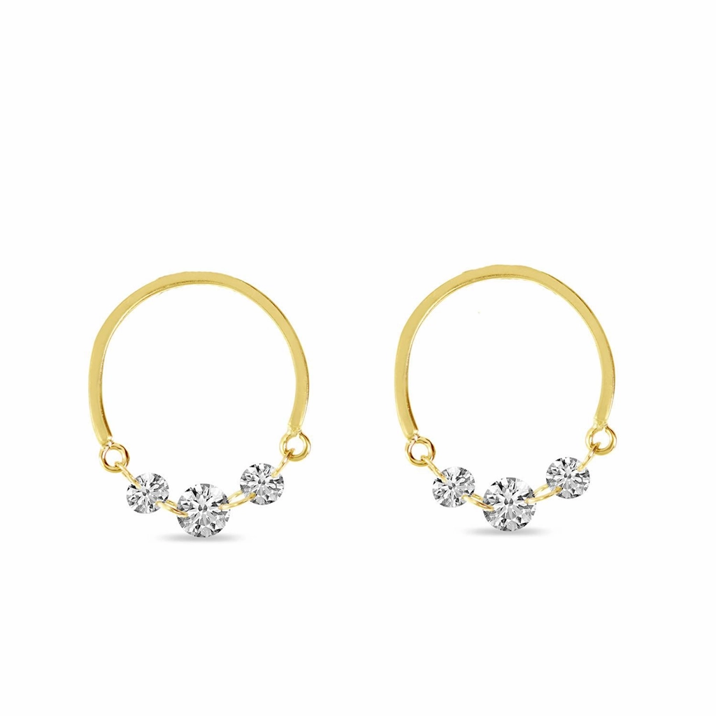 14K Yellow Gold Dangle Earrings