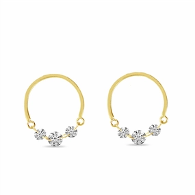 14K Yellow Gold Dangle Earrings