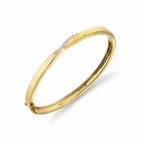 14K Yellow Gold Diamond Bangle Bracelet