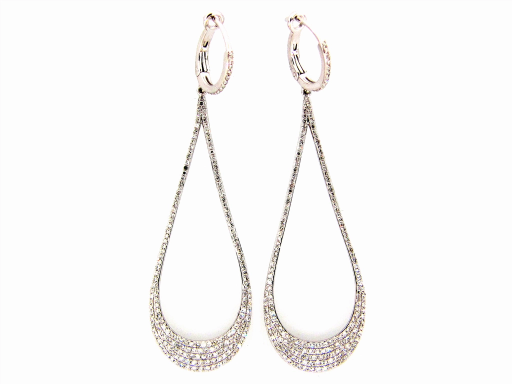 14K Yellow Gold Diamond Dangle Earring