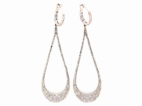 14K Yellow Gold Diamond Dangle Earring