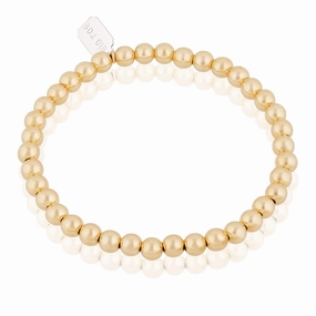 14K Yellow Gold Filled Bead Stretch Bracelet