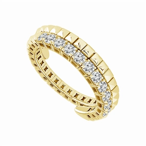 14K Yellow Gold Flexie Diamond Ring