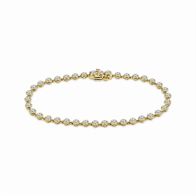 14K Yellow Gold Lab Grown Diamonds Tennis Bracelet