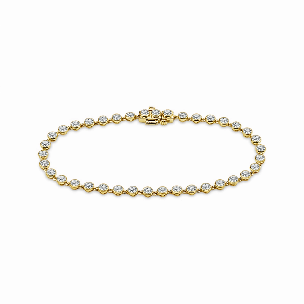 14K Yellow Gold Lab Grown Diamonds Tennis Bracelet