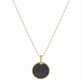 14K Yellow Gold Natural Diamonds Circle Pendant