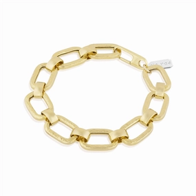 14K Yellow Gold Overlay Chunky Bracelet